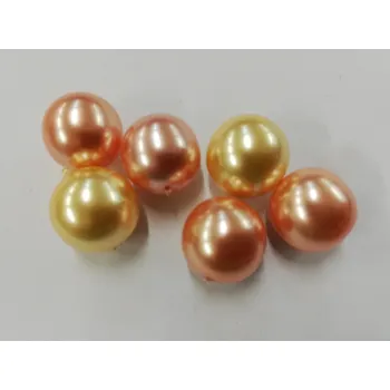 Dětské navlékací korálky Voskované perly 15mm - mix růžovo-krémová - 20 g