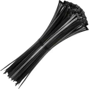 Camerazar Černé stahovací pásky 200x4mm nylonové 500 ks