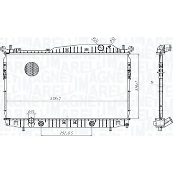 Chladič motoru Chladič, chlazení motoru MAGNETI MARELLI 350213179600