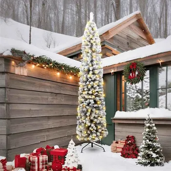 Vánoční stromek OMAXI Umělý vánoční stromeček Zelená 240 cm PVC, ocel a plast 980007