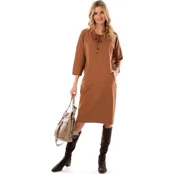 Dámské šaty Dámské šaty SAUVE 50 Světle hnědá