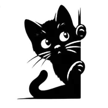 Nášivka Nažehlovací obrázek - číhající kočka IV (7,0 x 9,0 cm)