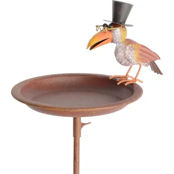 Zahradní dekorace Ptačí pítko CYLINDER hnědé