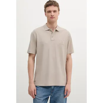 Bavlněné polo tričko Armani Exchange více barev, s aplikací, XM000356 AF12758 XM000356.AF12758 béžová 80X, vel. S