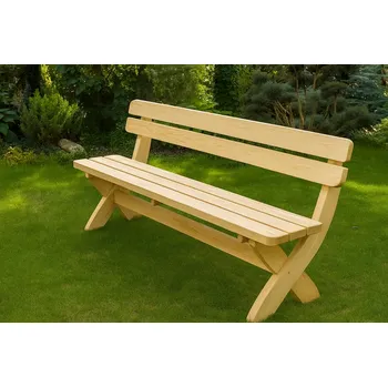 Zahradní sestava Samostatná lavice Rainbach - přírodní (Samostatná masivní zahradní lavice k sestavě Rainbach - přírodní )