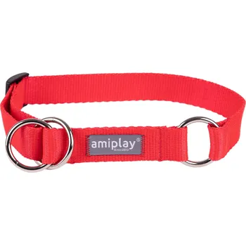 Obojek pro psa Obojek pro psy polostahovací POPPY červená velikost M, L, XL Rozměr: M - 26-40x2,0 cm