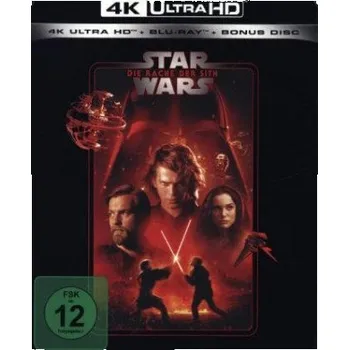 Blu-ray film Star Wars Episode 3, Die Rache der Sith 4K, 1 UHD-Blu-ray + 2 Blu-ray – George Lucas,Hayden Christensen,Ewan McGregor,Natalie Portman (DE)