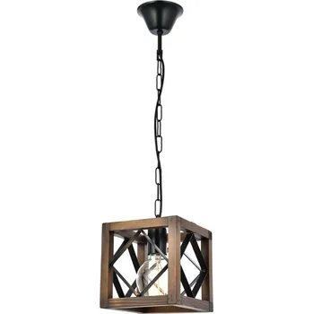 Stropní svítidlo ZIKZAK II habrové dřevo ořech/černé