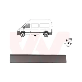 Lišta karosérie Ozdobná / ochranná lišta, boční stěna VAN WEZEL 4388423