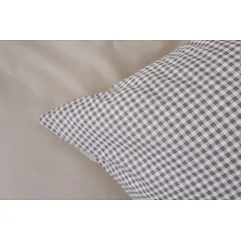 Povlečení Podpěrová s.r.o. Bavlněné povlečení PEPITO KOSTIČKA / UNI BÉŽOVÁ Velikost: 140x220 cm (1 ks), 70x90 cm (1 ks)