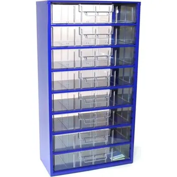 TOKOZ 870120000080101 - Skříňka závěsná na nářadí 551x306x155mm, šuplík velký 8 ks, modrá