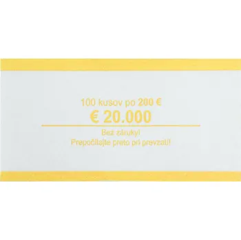 Papírová páska na Euro bankovky 200,-Euro, slovenský potisk (1000 ks)