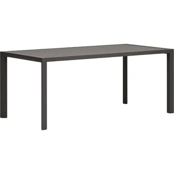 Zahradní stůl Šedý kovový zahradní jídelní stůl Kave Home Culip 180 x 90 cm