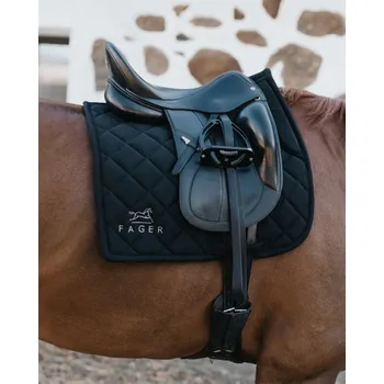 FAGER Dečka podsedlová Logo Fager, drezurní, černá FULL