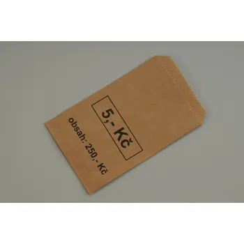 Obalový materiál TERS Sáček na mince 5 Kč - papírový
