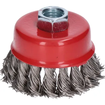 Brusný kotouč PROTECO kartáč hrnkový copánkový 65mm x M14x2 NEREZ