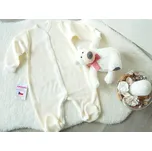 AMÁLKA Teplý bavlněný svetrovinový overal, smetanový Velikost: 74