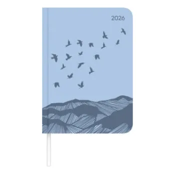 Diář Lady Journal Deluxe Sky 2026 - Taschen-Kalender A6 (10,7x15,2 cm) - Tucson Einband - mit Motivprägung - Weekly - 192 Seiten - Alpha Edition (EN)