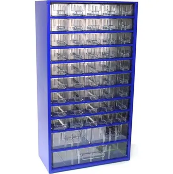 TOKOZ 870124502010101 - Skříňka závěsná na nářadí 551x306x155mm, šuplík malý 45 ks, střední 2 ks, velký 1 ks, modrá