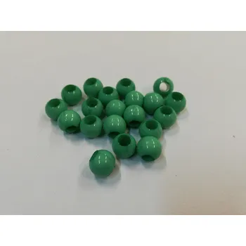 Dětské navlékací korálky Plastové korálky s velkým průvlekem 10x9 mm - zelené - 20ks