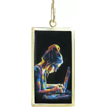 Přívěsek Aljančič Miniartion Spisovatelka žluté zlato