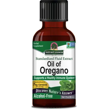 Pleťový olej Nature's Answer Oil of Oregano Fluid Extract, Oregánový olej, 30 ml Doplněk stravy