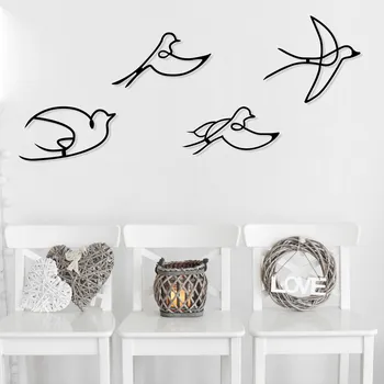 Nástěnná kovová dekorace Hope černá