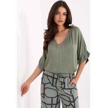 Dámská halenka Dámská halenka v khaki barvě, L