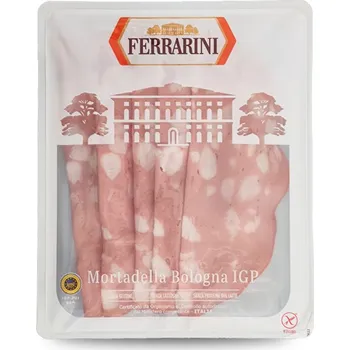 Koření Mortadella Bologna IGP krájená, Ferrarini 120 g/vakuo ATM