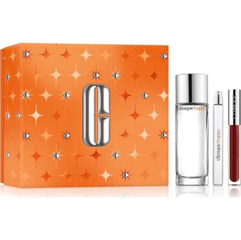 Dámský parfém Clinique Holiday Clinique Happy™ parfémovaná voda 50 ml + Clinique Happy™ parfémovaná voda 10 ml + Clinique Pop™ Plush Creamy Lip Gloss hydratační lesk na rty 3,4 ml