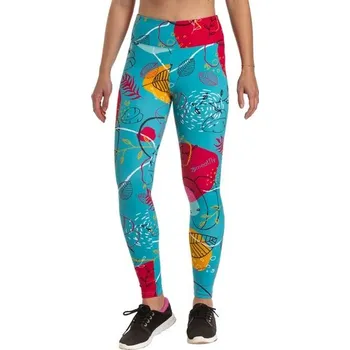 Dámské legíny Dámské legíny Meatfly ARABEL Mint Garden vícebarevné s vysokým pasem