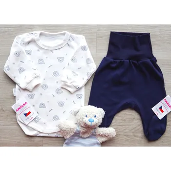 Kojenecká souprava AMÁLKA Bavlněná souprava pro miminko s medvídky Velikost: 62