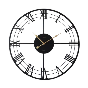 Hodiny JVD Černé designové exkluzivní nástěnné hodiny JVD HJ103 (POŠTOVNÉ ZDARMA!! - průměr 57cm)