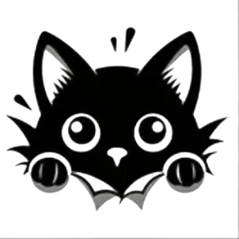 Nášivka Nažehlovací obrázek - číhající kočka II (9,0 x 7,5 cm)