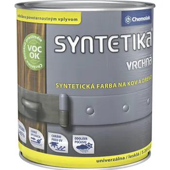 barva a nátěr na dřevo Chemolak Syntetika vrchní 0,6L barvy číselně: 1000