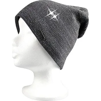 Čepice VOXX Čepice dámská pletená CASCADA s lurexem TMAVĚ ŠEDÁ uni 113955