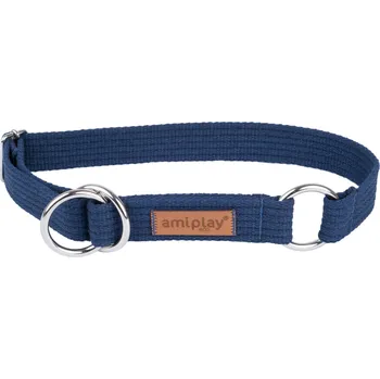 Obojek pro psa Obojek pro psy polostahovací COTTONE modrá velikost M, L, XL, XXL Rozměr: XL - 40-60x2,5 cm