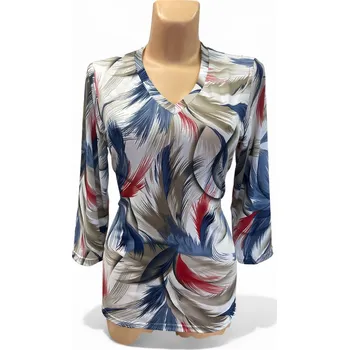 Halenka FARONA, Barva Světle modrá, Velikost XL 44, Materiál 98% Polyester 2% Lycra