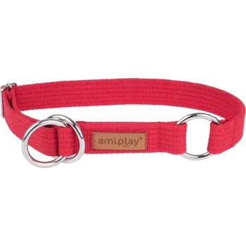 Obojek pro psa Obojek pro psy polostahovací COTTONE červená velikost M, L, XL, XXL Rozměr: L - 32-50x2,5 cm