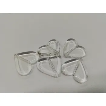 Dětské navlékací korálky Plastový korálek srdce čirý 24x22 mm - 1ks