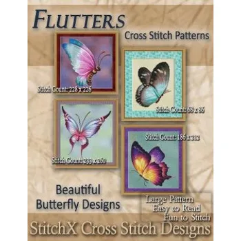 Kniha Flutters Cross Stitch Patterns: Beautiful Butterfly Designs – Tracy Warrington,Stitchx (EN)