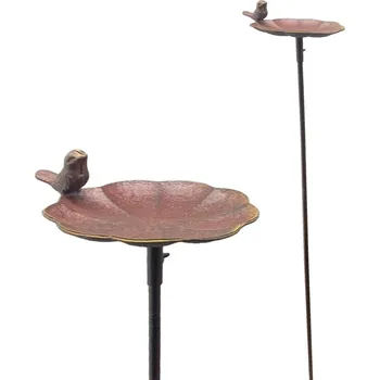 Zahradní dekorace Ptačí pítko LEAF hnědé