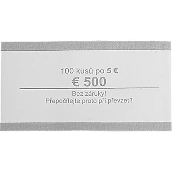 Papírová páska na Euro bankovky 5,-Euro, český potisk (1000 ks)