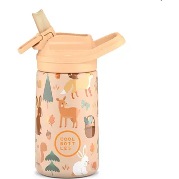 Termoska Dětská nerezová termoláhev COOL BOTTLES Kiddie Woodland Buddies 350 ml 3D