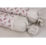 Podpěrová s.r.o. Povlak na váleček MANON RŮŽE / UNI BÉŽOVÁ Velikost: Povlak na válec s krajkou KREP N