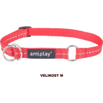 Obojek pro psa Obojek pro psy polostahovací REFLEX červená velikost M, L, XL Rozměr: M - 26-40x2,0 cm