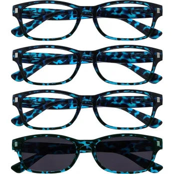 Brýle na čtení Brýle na čtení - 4 ks Maskáčová modrá +1,00