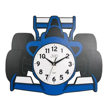 Hodiny JVD Dětské nástěnné modré netikající tiché hodiny JVD HJ116.1 - formule ( )