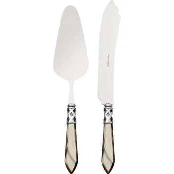Příbor BUGATTI Aladdin Onyx 2 ks. - špachtle z nerezové oceli a nůž na pečivo