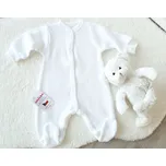 AMÁLKA Teplý overal z bavlněné svetroviny, bílý Velikost: 80